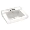 American Standard Declyn 18-1/2" Rectangular Vitreous China Wall Mounted Bathroom Sink with 3 Faucet Holes and Overflow