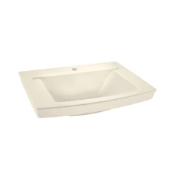 American Standard Townsend 24" Rectangular Fireclay Console & Drop In Bathroom Sink with Single Faucet Hole and Overflow