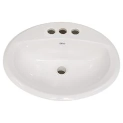 American Standard Aqualyn 20-3/8" Drop In Porcelain Bathroom Sink