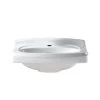 American Standard Portsmouth Pedestal Sink Only with Single Faucet Hole, 24-3/8" Length and Overflow