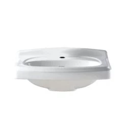 American Standard Portsmouth Pedestal Sink Only with Single Faucet Hole, 24-3/8" Length and Overflow
