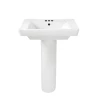 American Standard 4" Centers, 3 Faucet Hole Pedestal Sink from the Boulevard Series