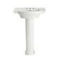 American Standard Estate 24" Pedestal Bathroom Sink with 3 Holes Drilled (4" Centers) and Overflow
