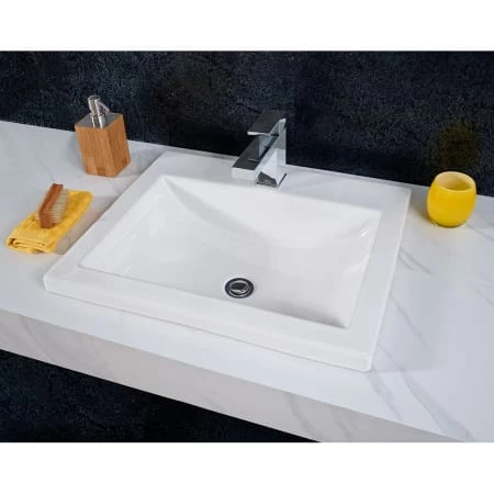 American Standard 21-1/4" Drop-In Bathroom Sink with 1 Hole Drilled and Overflow - Image 2
