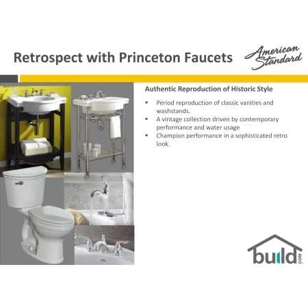 American Standard Retrospect Pedestal Bathroom Sink with Pedestal, 27" Length and Overflow - Image 4