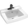 American Standard Declyn 18-1/2" Rectangular Vitreous China Wall Mounted Bathroom Sink with 3 Faucet Holes and Overflow