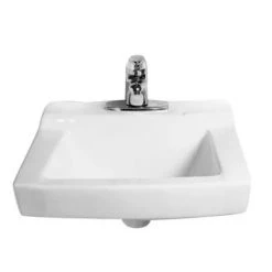 American Standard Declyn 18-1/2" Rectangular Vitreous China Wall Mounted Bathroom Sink with 3 Faucet Holes - Less Overflow