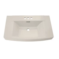 American Standard Townsend 30" Fireclay Pedestal Bathroom Sink with 3 Faucet Holes at 4" Centers and Overflow - Less Pedestal