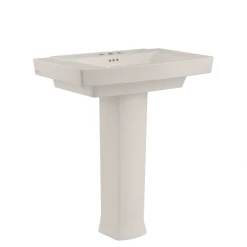 American Standard Townsend 30" Fireclay Pedestal Bathroom Sink with 3 Faucet Holes at 4" Centers and Overflow - Includes Right Height® Pedestal