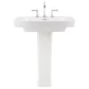 American Standard Townsend 30" Fireclay Pedestal Bathroom Sink with 3 Faucet Holes at 8" Centers and Overflow - Includes Right Height® Pedestal
