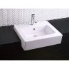 American Standard Boxe 19-3/4" Drop In Fireclay Bathroom Sink with Single Hole Faucet Mount