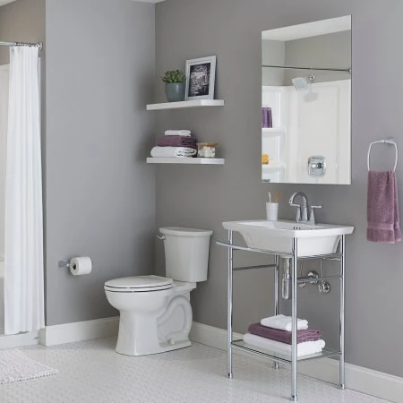 American Standard Edgemere 25" Fireclay Pedestal Bathroom Sink with 3 Faucet Holes at 4" Centers and Overflow - Less Pedestal - Image 4