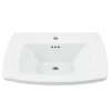 American Standard Edgemere 25" Fireclay Pedestal Bathroom Sink with Single Faucet Hole and Overflow - Less Pedestal