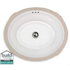 American Standard Estate 19-1/8" Undermount Fireclay Bathroom Sink with Overflow