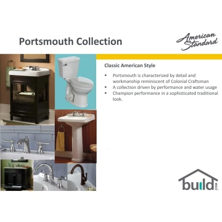 American Standard Portsmouth Pedestal Sink Only with 4" Centers, 24-3/8" Length and Overflow - Image 3