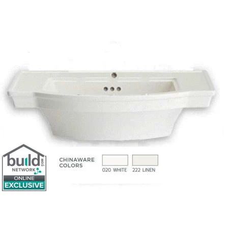 American Standard Estate 24" Pedestal Bathroom Sink Only with 1 Hole Drilled and Overflow - Image 5
