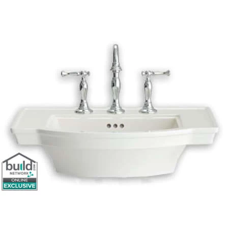American Standard Estate 24" Pedestal Bathroom Sink Only with 1 Hole Drilled and Overflow
