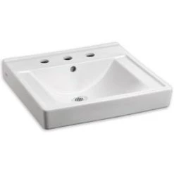 American Standard Decorum 20" Wall Mounted Bathroom Sink with EverClean Surface and Rear Overflow