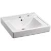 American Standard Decorum 20" Wall Mounted Bathroom Sink with EverClean Surface, Right Hand Soap Dispenser Hole, and Overflow