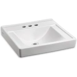 American Standard Decorum 20" Wall Mounted Bathroom Sink with EverClean Surface - Less Overflow