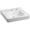 American Standard Decorum 20" Wall Mounted Bathroom Sink with EverClean Surface and Right Hand Soap Dispenser Hole - Less Overflow
