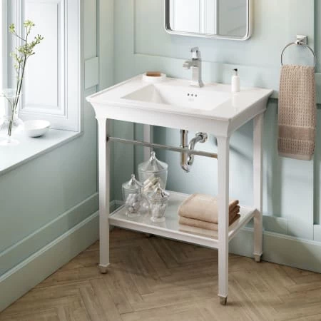American Standard Town Square S Metal Lavatory Console Legs with Bottom Shelf - Image 5