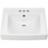 American Standard Decorum 21" Wall Mounted Bathroom Sink with Overflow, 3 Faucet Holes at 4" Centers, and EverClean Glaze