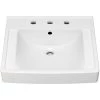 American Standard Decorum 21" Wall Mounted Bathroom Sink with Overflow, 3 Faucet Holes at 8" Centers, and EverClean Glaze