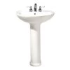 American Standard Vitreous China Pedestal Sink- 4" Center - Sink and Pedestal Included