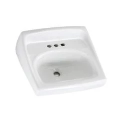 American Standard Lucerne 20-1/2" Wall Mounted Porcelain Bathroom Sink with 2 Pre-drilled Holes