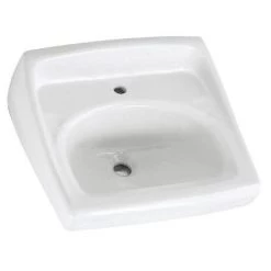 American Standard Lucerne 20-1/2" Wall Mounted Porcelain Bathroom Sink