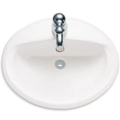 American Standard Aqualyn 20-3/8" Drop In Porcelain Bathroom Sink