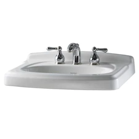 American Standard Portsmouth Pedestal Sink Only with 4" Centers, 24-3/8" Length and Overflow
