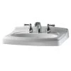 American Standard Portsmouth Pedestal Sink Only with 8" Centers, 24-3/8" Length and Overflow
