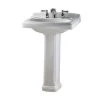 American Standard Portsmouth Pedestal Bathroom Sink with Pedestal, 24-3/8" Length and Overflow