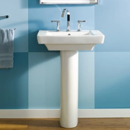American Standard 8" Centers, 3 Hole Boulevard Pedestal Sink - Image 3