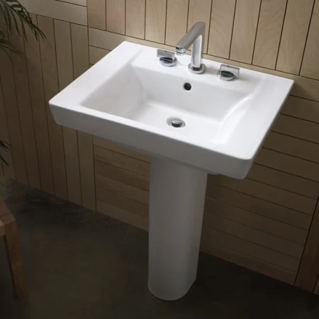 American Standard 8" Centers, 3 Hole Boulevard Pedestal Sink - Image 5