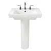 American Standard 8" Centers, 3 Faucet Hole Pedestal Sink from the Boulevard Series