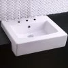 American Standard Boxe 19-3/4" Drop In Fireclay Bathroom Sink with 8" Centered Faucet Holes