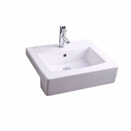 American Standard Boxe 19-3/4" Drop In Fireclay Bathroom Sink with Single Hole Faucet Mount - Image 2